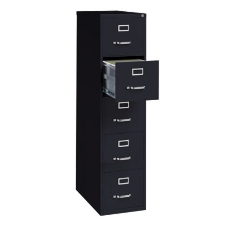 Workpro 5 Drawer Vertical File Cabinet Black Office Depot