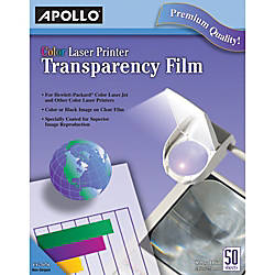 ohp apollo transparency laser film officedepot
