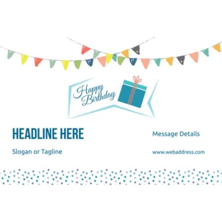 Horizontal Banner Birthday Gift Office Depot