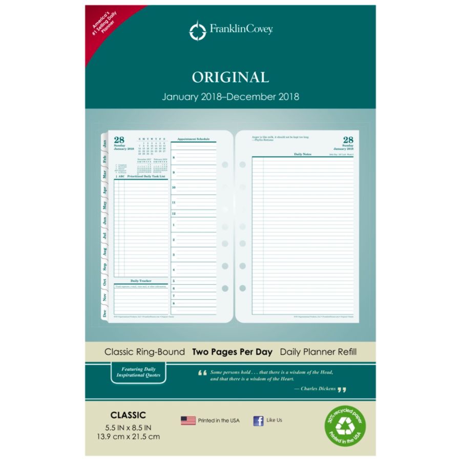 Day-Timer 92010 2PPD Loose-leaf Original Planner Refills Julian ...