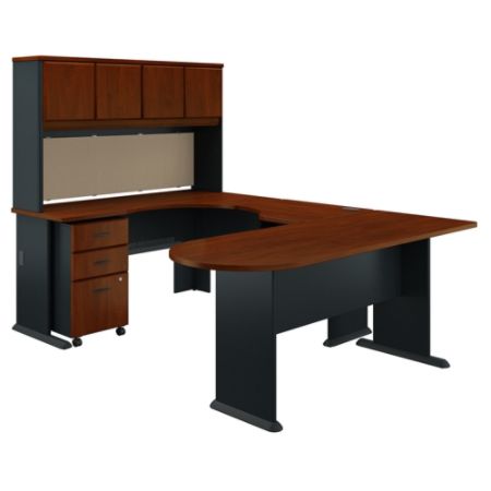 Bush Business Furniture Office Advantage U Shaped Corner Desk With