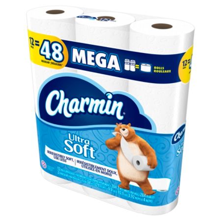 Charmin Ultra Soft Mega Rolls 2 Ply White 284 Sheets Per Roll Pack Of ...