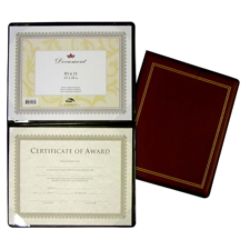 Office Depot Brand Deluxe Certificate Holder 9 x 11 12 Burgundy by ...