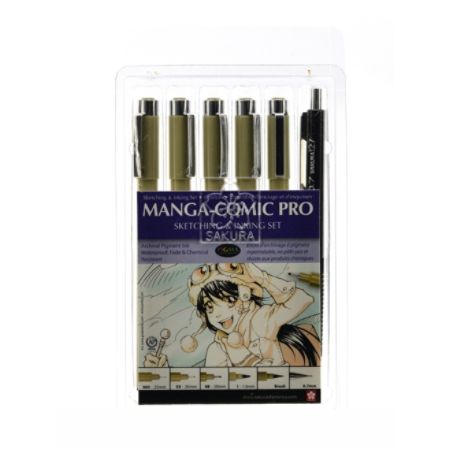 Sakura Pigma Manga Comic 8pk Pen Pencil Art Set New Tools Pens
