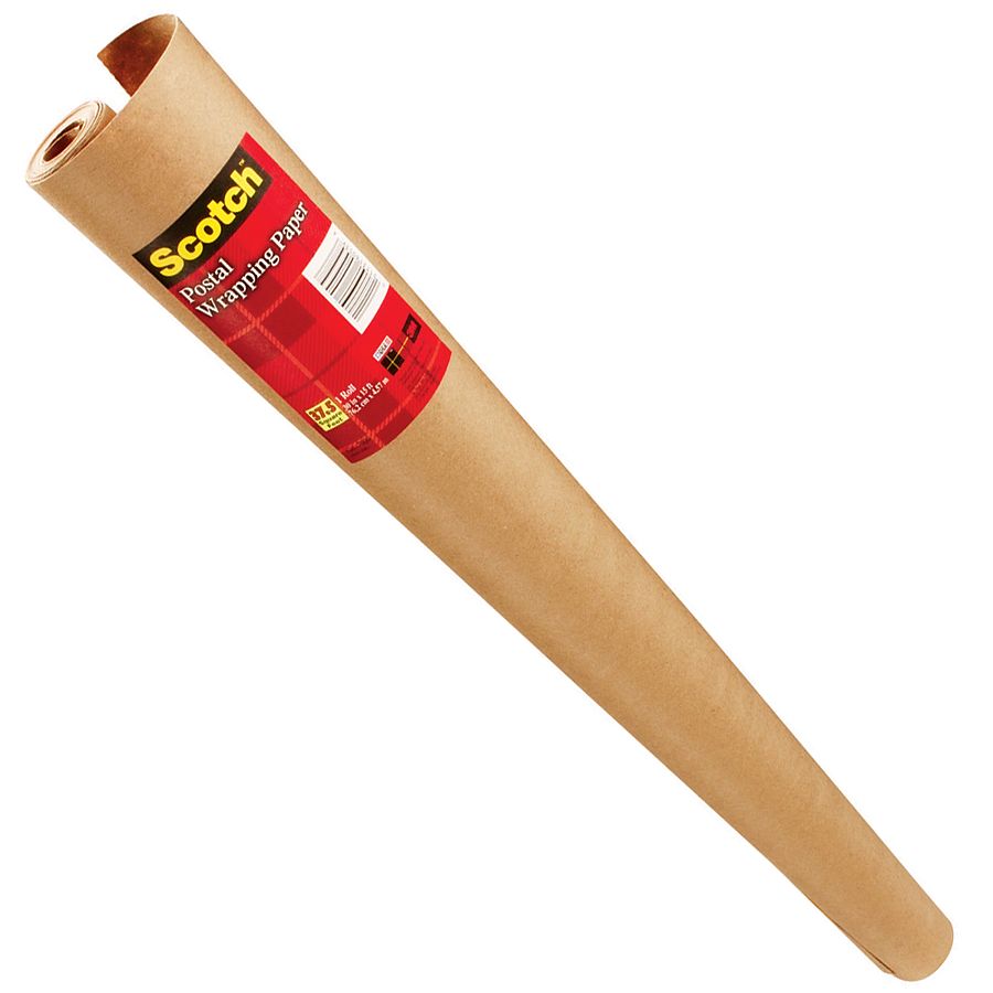 3M Postal Paper Roll, 60 lb., Kraft Paper, 30" x 15