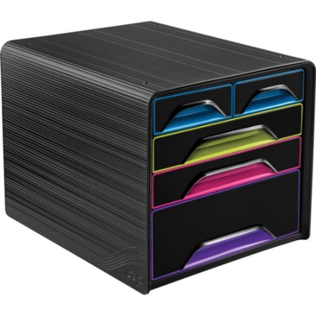Cep Smoove 5 Drawer Organizer Black Office Depot