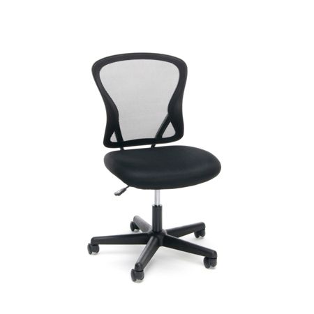 OFM Essentials Mid Back Chair Mesh BlackSilver - Office Depot