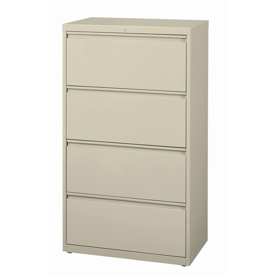 Workpro 30 W 4 Drawer Metal Lateral File Cabinet Putty Office Depot