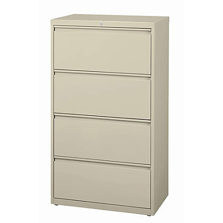 Workpro 30 W Lateral 4 Drawer File Cabinet Metal Putty Office Depot