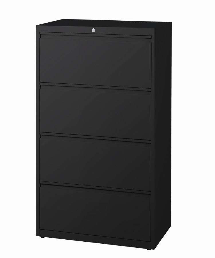 Workpro 30 W 4 Drawer Metal Lateral File Cabinet Black Zerbee