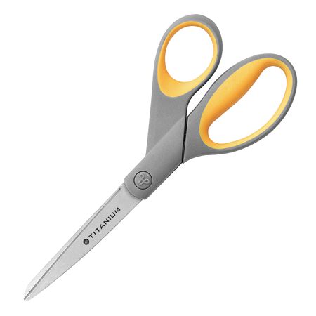 Westcott Titanium Bonded Scissors 8 Pointed Grayyellow By Office Depot 