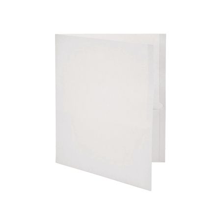 Office Depot Brand Leatherette Twin Pocket Portfolios White Pack Of 10 ...