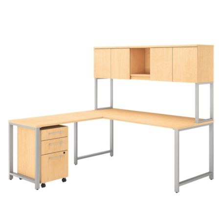 Bush Business Furniture 400 Series L Shaped Desk And Hutch With 42