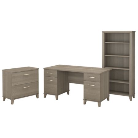 Bush Furniture Somerset 60 W Office Desk With Lateral File Cabinet