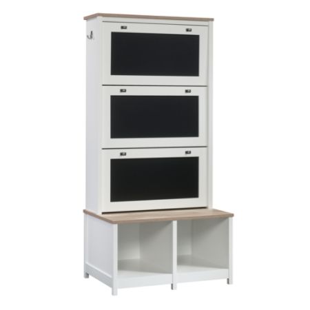 Sauder Cottage Road Entryway Storage Soft Whitelintel Oak Office