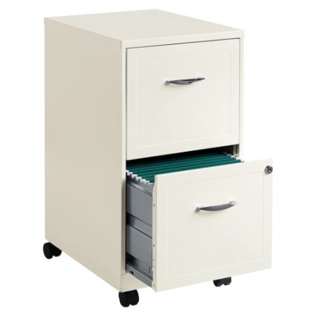 Lorell Mobile Steel Letter Size Vertical File Cabinet 2 Drawer 18