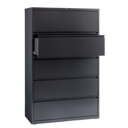 Workpro File 42 W 5 Drawer Charcoal Office Depot