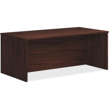 HON Foundation Straight Desk Shell 72 W Mahogany - Office Depot