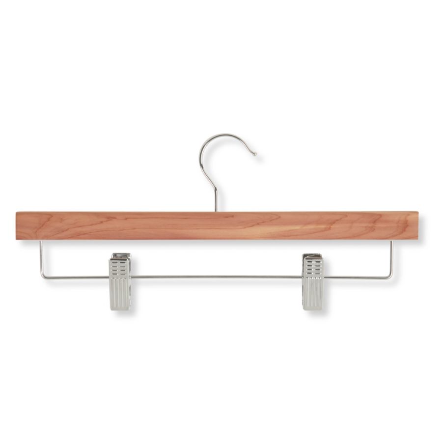 Honey Can Do Wooden Pant Hangers With Clips Cedar Pack Of 8 - Office Depot