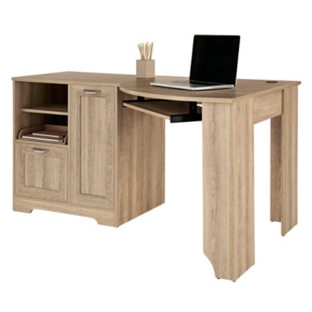 Realspace Magellan Corner Desk Blonde Ash Office Depot