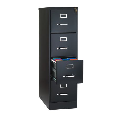 Workpro File 4 Drawer Letter Size Black Office Depot