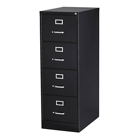 workpro 26 12 d 4 drawer legal size vertical file cabinet black