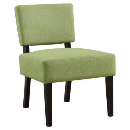 Monarch Specialties Armless Accent Slipper Chair Lime Greenblack