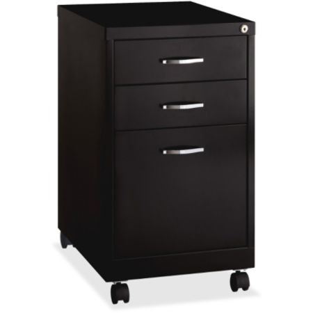 Lorell Mobile Letter Size Steel Pedestal File Cabinet 3 Drawers 19