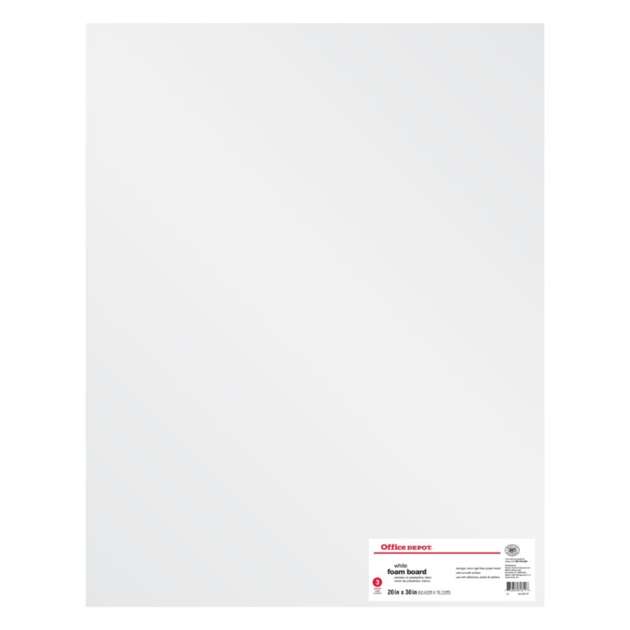 Office Depot Brand Foam Boards 20 x 30 White Pack Of 3 - Office Depot