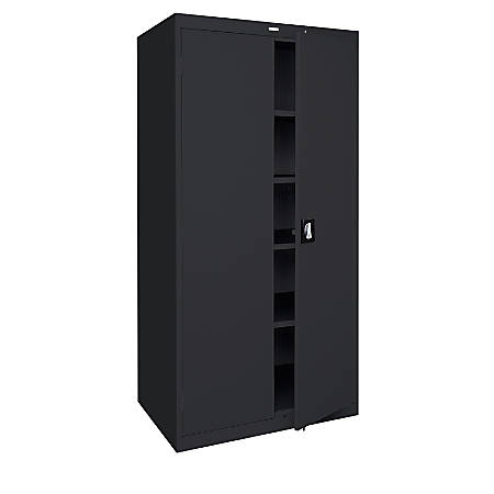 Sandusky Jumbo Steel Storage Cabinet 72 H X 46 W X 24 D Black