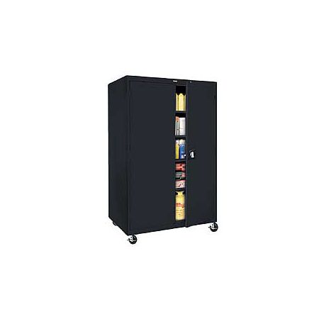 Sandusky Mobile Steel Storage Cabinet 78 H X 36 W X 24 D Black