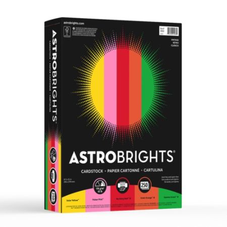 paper astrobrights cardstock lb card colored letter assortment pack orbit orange basis weight fsc sheets gamma pulsar solar entry pink