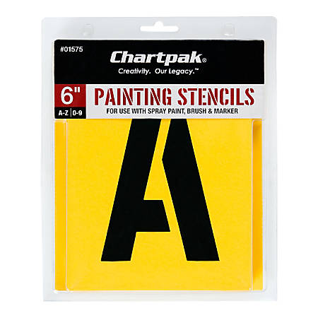 stencil chartpak stencils painting pickett manila numbers letters officedepot