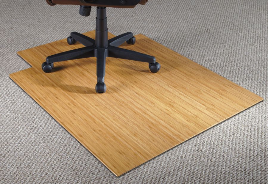 Realspace Bamboo Chair Mat 36 W x 48 D 316 Thick Natural by Office