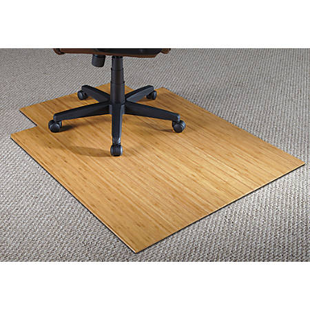 Realspace Bamboo Chair Mat 36 W X 48 D 316 Thick Natural Office