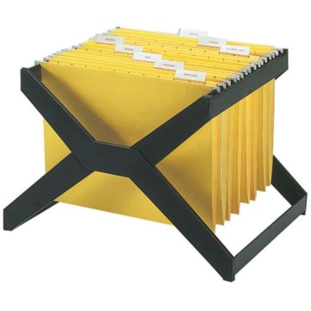 Deflect O Desktop Hanging File X Rack Legal Size Black Office Depot