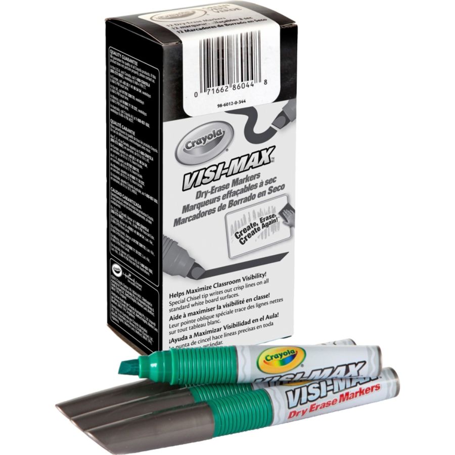 UPC 071662860448 product image for Crayola Visi-Max Dry-Erase Markers - Bold Marker Point - Chisel Marker Point Sty | upcitemdb.com