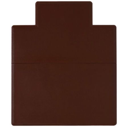 Anji Mountain Leather Chair Mat With Lip Rectangular 44 X 52 Mocha