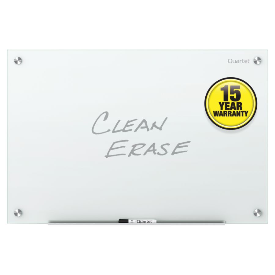 Quartet 72'' x 48'' Infinity Glass Dry-Erase Board Frameless - White