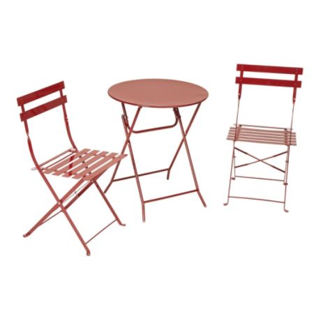 Cosco Bistro Style 3 Piece Patio Set Red Office Depot