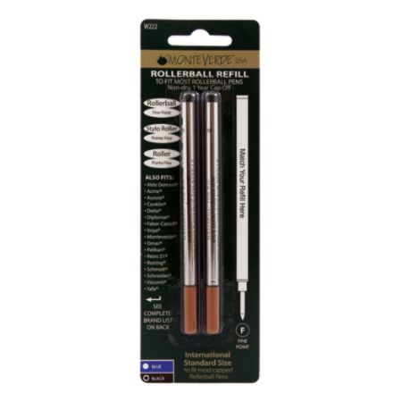 rollerball refills monteverde waterman pens pack mm point fine