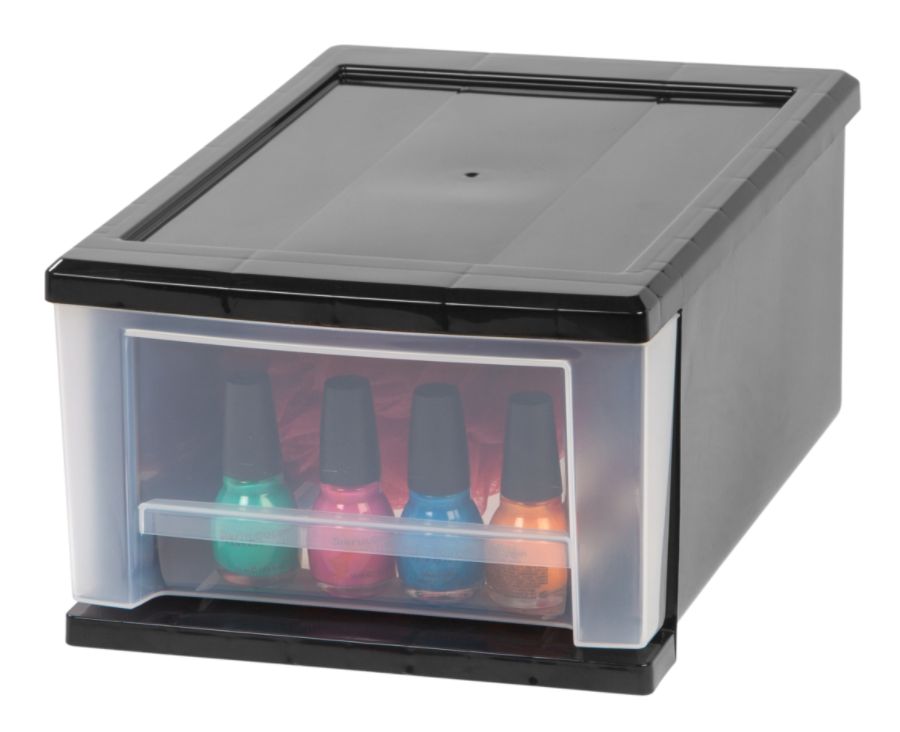 Office Depot Brand Small Stacking Drawer Black Clear Zerbee