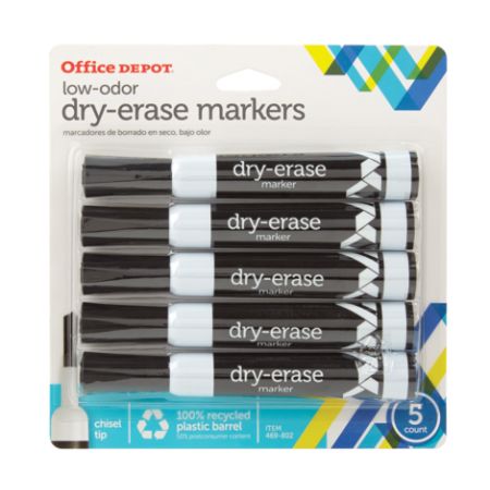 depot office markers erase dry recycled low brand pack odor chisel point
