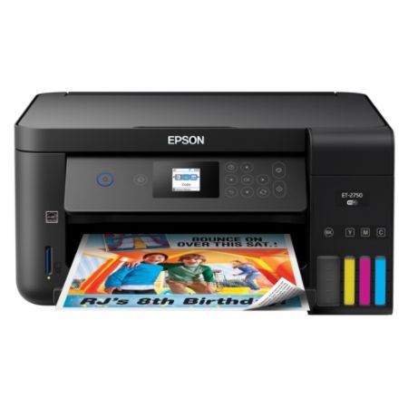 Epson Expression Et 2750 Ecotank Wireless Color Inkjet All In One Printer Copier Scanner C11cg22201 Item 470153