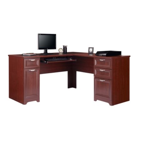 Realspace Magellan 59 W L Shaped Desk Classic Cherry Office Depot