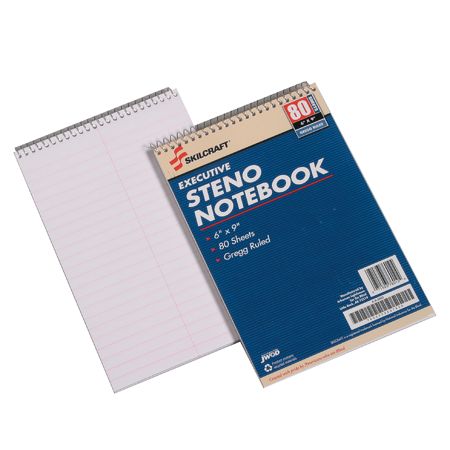 50percent Recycled Steno Notebooks 6 x 9 Gregg Ruled 80 Pages 40 Sheets WhiteBlue Pack Of 12 ...