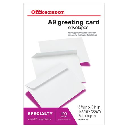 Office Depot Greeting Envelopes 100 Box - Office Depot