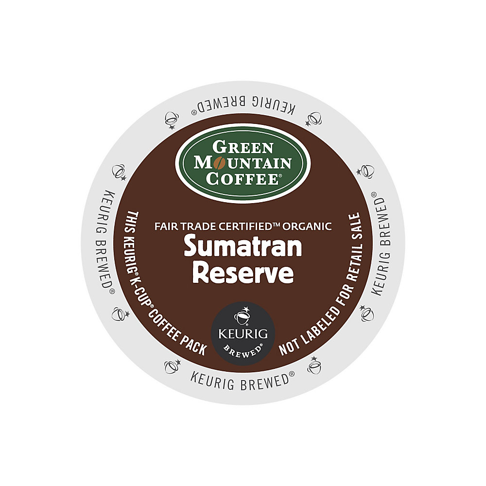 Green Mountain Coffee Organic Fair Trade Sumatra Single Serve for Keurig, 24 Ct 4 pack and case