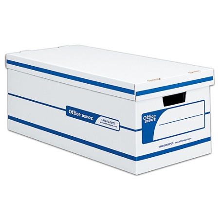 Office Depot Brand Quick Set Up Storage Boxes With Lift Off Lid