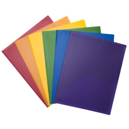 Office Depot Brand 2 Pocket Poly Portfolio Assorted Colors by Office ...